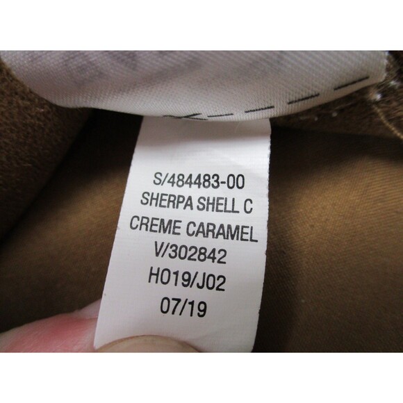 Old Navy Sweater Womens Medium M Caramel Brown Sherpa Shell Fleece Full Zip - Picture 5 of 10